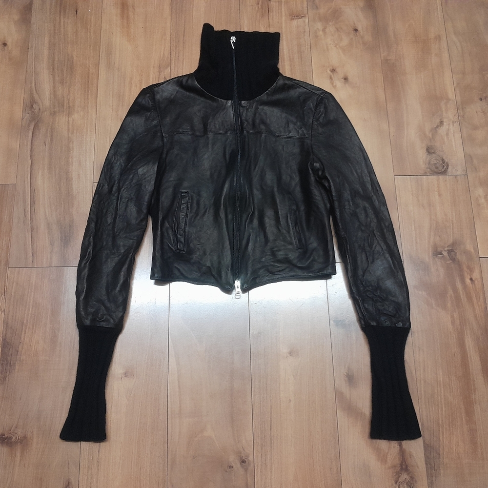 Brunello Cucinelli Black Leather Jacket